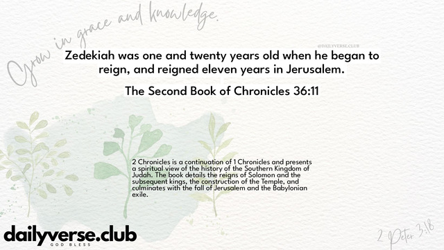 Bible Verse Wallpaper 36:11 from The Second Book of Chronicles