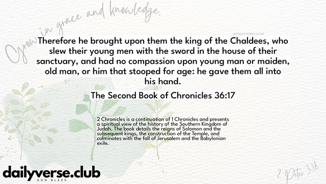 Bible Verse Wallpaper 36:17 from The Second Book of Chronicles