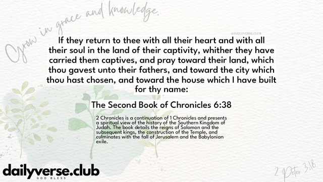 Bible Verse Wallpaper 6:38 from The Second Book of Chronicles