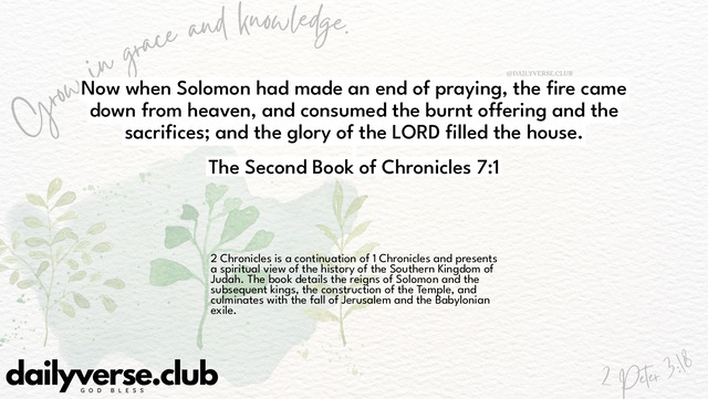 Bible Verse Wallpaper 7:1 from The Second Book of Chronicles