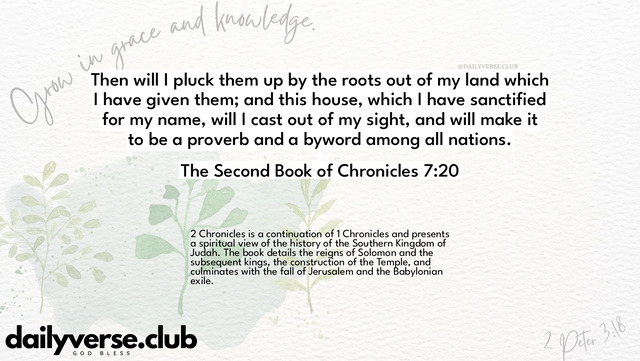 Bible Verse Wallpaper 7:20 from The Second Book of Chronicles