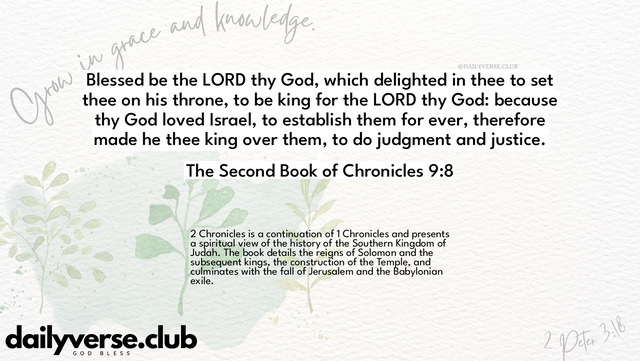 Bible Verse Wallpaper 9:8 from The Second Book of Chronicles