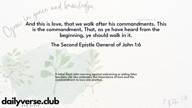 Bible Verse Wallpaper 1:6 from The Second Epistle General of John