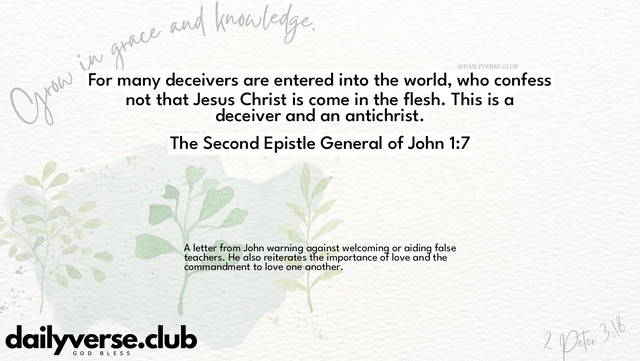 Bible Verse Wallpaper 1:7 from The Second Epistle General of John