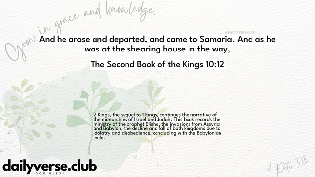Bible Verse Wallpaper 10:12 from The Second Book of the Kings