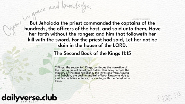 Bible Verse Wallpaper 11:15 from The Second Book of the Kings