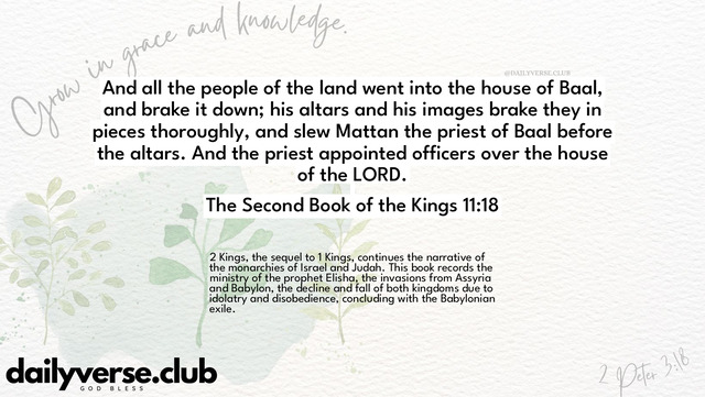 Bible Verse Wallpaper 11:18 from The Second Book of the Kings