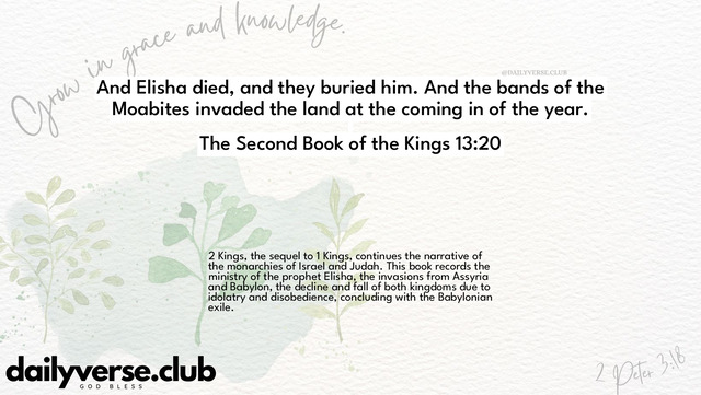 Bible Verse Wallpaper 13:20 from The Second Book of the Kings