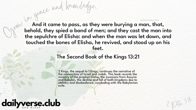 Bible Verse Wallpaper 13:21 from The Second Book of the Kings