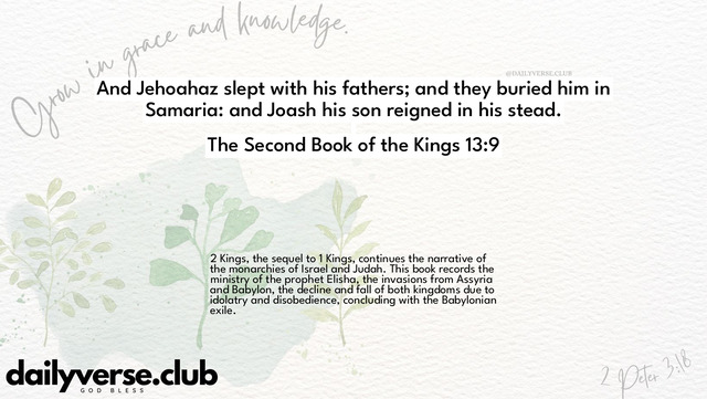 Bible Verse Wallpaper 13:9 from The Second Book of the Kings