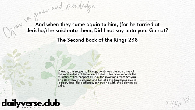 Bible Verse Wallpaper 2:18 from The Second Book of the Kings