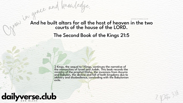 Bible Verse Wallpaper 21:5 from The Second Book of the Kings