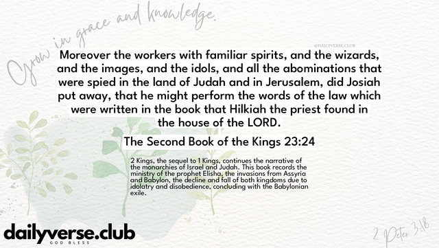 Bible Verse Wallpaper 23:24 from The Second Book of the Kings