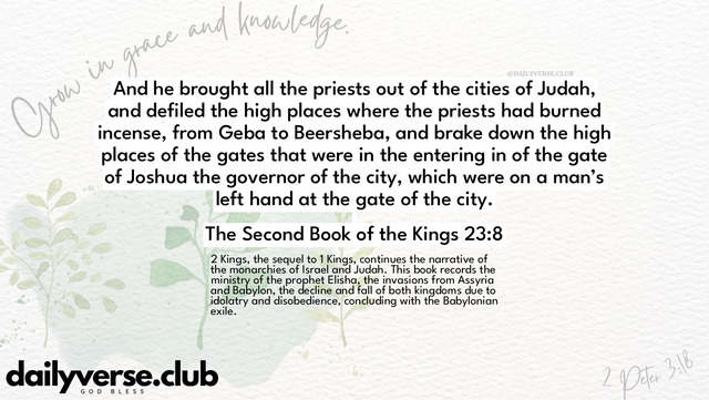 Bible Verse Wallpaper 23:8 from The Second Book of the Kings