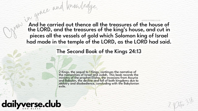 Bible Verse Wallpaper 24:13 from The Second Book of the Kings