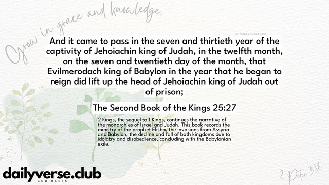 Bible Verse Wallpaper 25:27 from The Second Book of the Kings