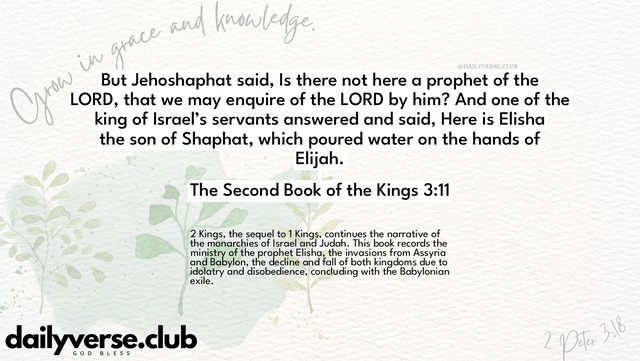 Bible Verse Wallpaper 3:11 from The Second Book of the Kings