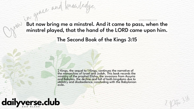 Bible Verse Wallpaper 3:15 from The Second Book of the Kings