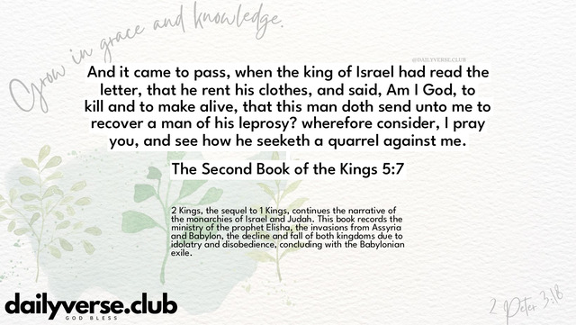 Bible Verse Wallpaper 5:7 from The Second Book of the Kings