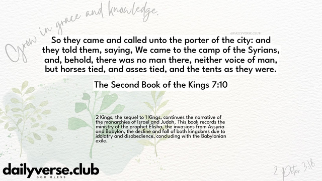 Bible Verse Wallpaper 7:10 from The Second Book of the Kings