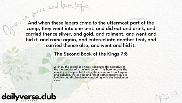 Bible Verse Wallpaper 7:8 from The Second Book of the Kings