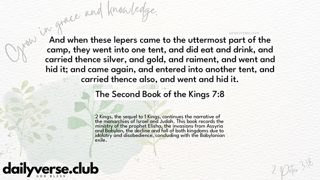 Bible Verse Wallpaper 7:8 from The Second Book of the Kings