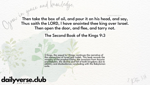 Bible Verse Wallpaper 9:3 from The Second Book of the Kings