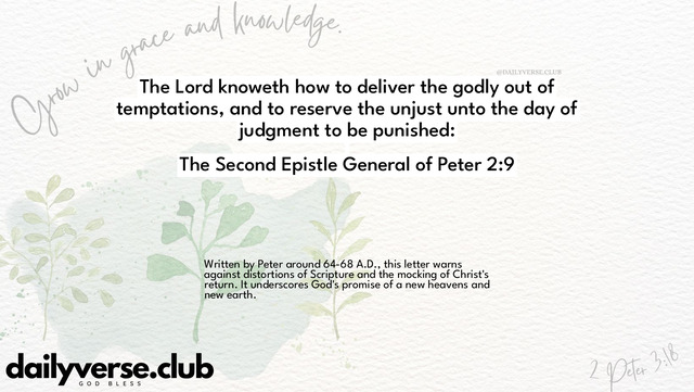 Bible Verse Wallpaper 2:9 from The Second Epistle General of Peter