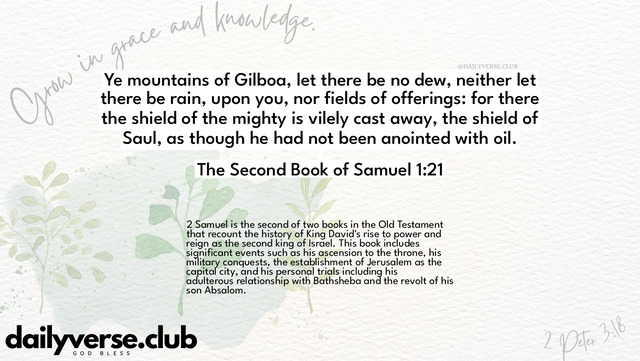 Bible Verse Wallpaper 1:21 from The Second Book of Samuel