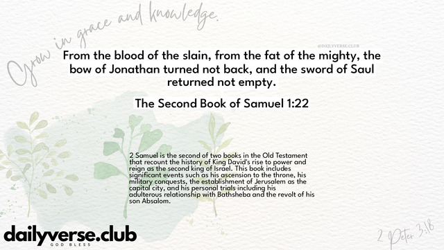 Bible Verse Wallpaper 1:22 from The Second Book of Samuel