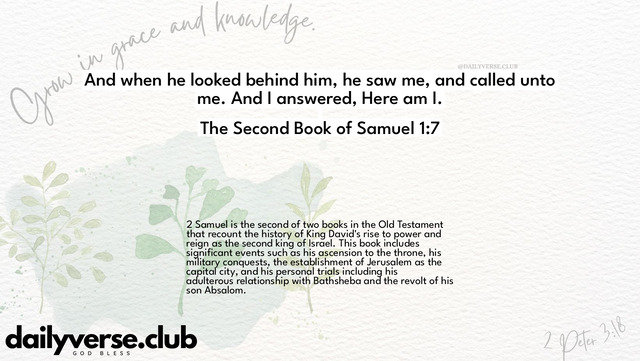 Bible Verse Wallpaper 1:7 from The Second Book of Samuel
