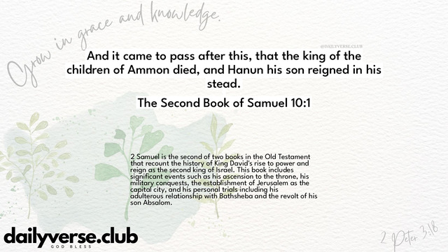 Bible Verse Wallpaper 10:1 from The Second Book of Samuel