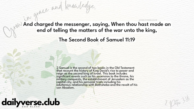 Bible Verse Wallpaper 11:19 from The Second Book of Samuel