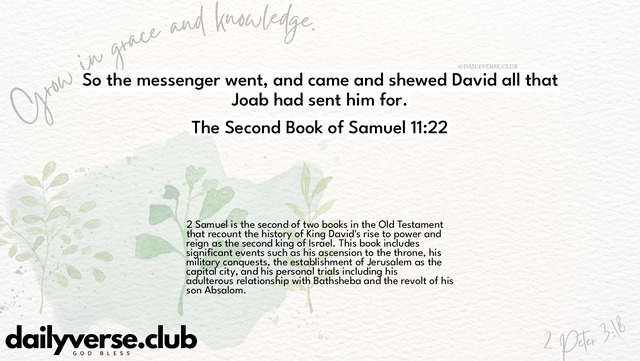 Bible Verse Wallpaper 11:22 from The Second Book of Samuel