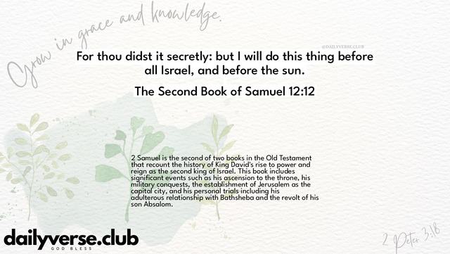 Bible Verse Wallpaper 12:12 from The Second Book of Samuel