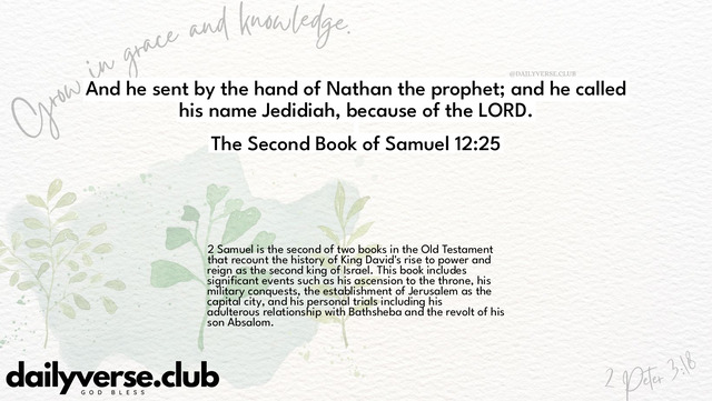 Bible Verse Wallpaper 12:25 from The Second Book of Samuel