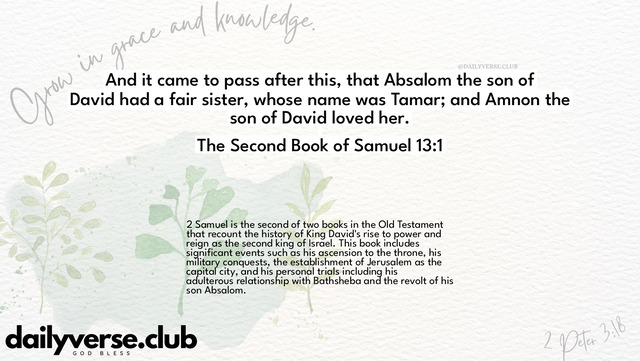 Bible Verse Wallpaper 13:1 from The Second Book of Samuel