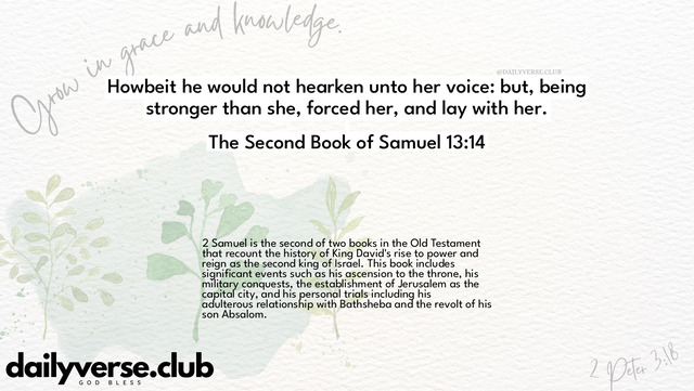 Bible Verse Wallpaper 13:14 from The Second Book of Samuel