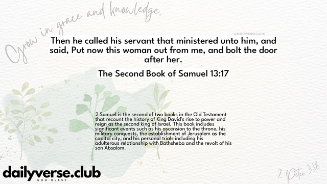 Bible Verse Wallpaper 13:17 from The Second Book of Samuel