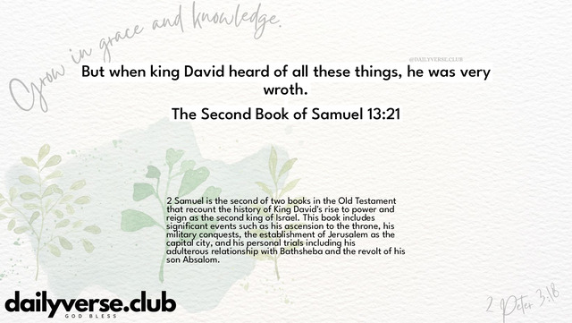 Bible Verse Wallpaper 13:21 from The Second Book of Samuel