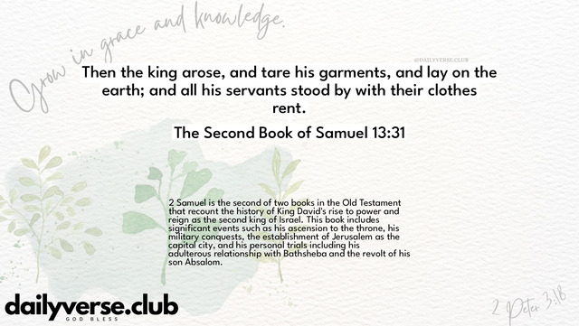 Bible Verse Wallpaper 13:31 from The Second Book of Samuel
