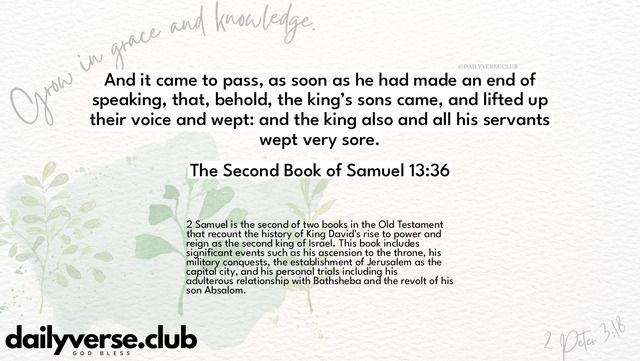 Bible Verse Wallpaper 13:36 from The Second Book of Samuel