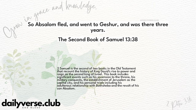 Bible Verse Wallpaper 13:38 from The Second Book of Samuel