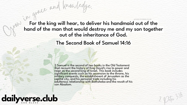 Bible Verse Wallpaper 14:16 from The Second Book of Samuel