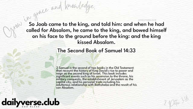 Bible Verse Wallpaper 14:33 from The Second Book of Samuel