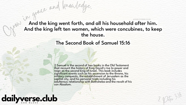 Bible Verse Wallpaper 15:16 from The Second Book of Samuel