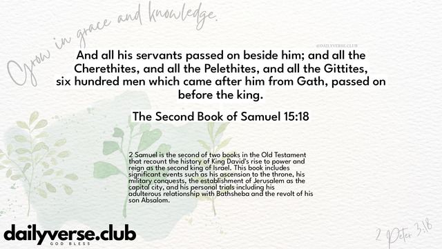 Bible Verse Wallpaper 15:18 from The Second Book of Samuel