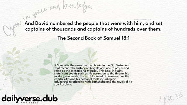 Bible Verse Wallpaper 18:1 from The Second Book of Samuel