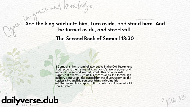 Bible Verse Wallpaper 18:30 from The Second Book of Samuel