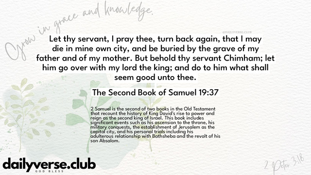 Bible Verse Wallpaper 19:37 from The Second Book of Samuel